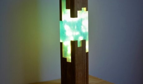 Création de luminaire en bois et résine sur mesure - Lyon - My river wood